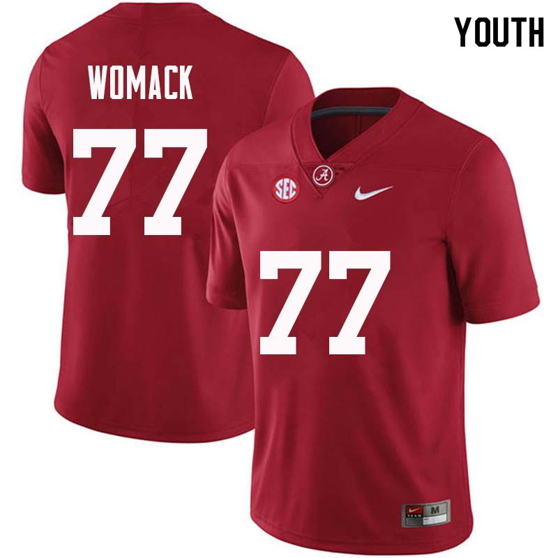 Alabama Crimson Tide Youth Matt Womack #77 Crimson NCAA Nike Authentic Stitched College Football Jersey XT16J05XY